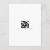 Black Palm Wedding Details Card Informatiekaartje (Achterkant)