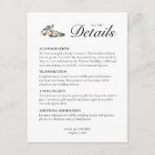 Black Palm Wedding Details Card Informatiekaartje (Voorkant)
