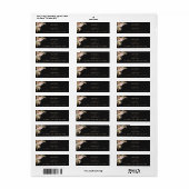 Black Pampas Grass Dried Floral Botanical Wedding Etiket (Full Sheet)