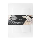 Black Pampas Grass Tropical Oerwoud Floral Wedding Uitnodigingen Wikkel (Voorkant Voorbeeld)