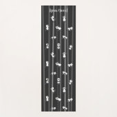 Black Panda Yoga Mat Custom Name Same Both Sides (Voorkant)