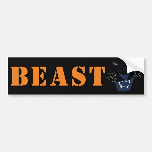 Black Panther Beast Bumpersticker (Voorkant)
