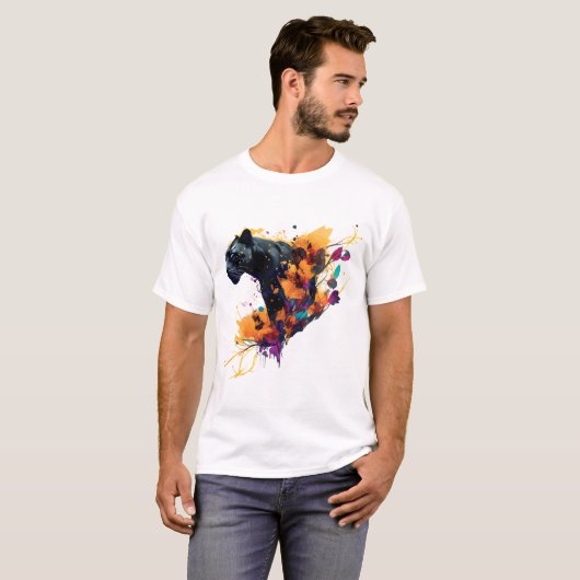 Black Panther Beast On T-shirt (Voorkant volledig)