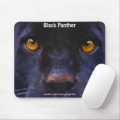 Black Panther (Black Jaguar) Gezicht Art Mousepad Muismat (Met muis)