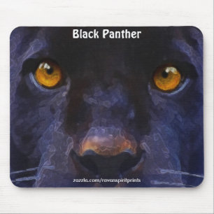 Black Panther (Black Jaguar) Gezicht Art Mousepad Muismat
