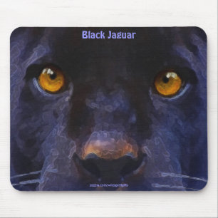 Black Panther (Black Jaguar) Wildlife Art Mousepad Muismat