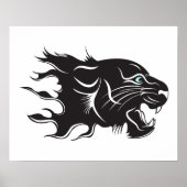 Black Panther Blue Eyes Poster (Voorkant)