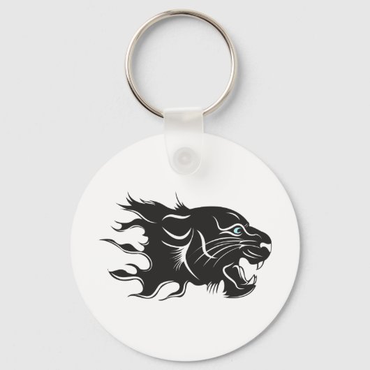 Black Panther Blue Eyes Sleutelhanger (Voorkant)