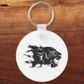 Black Panther Blue Eyes Sleutelhanger (Voorkant)