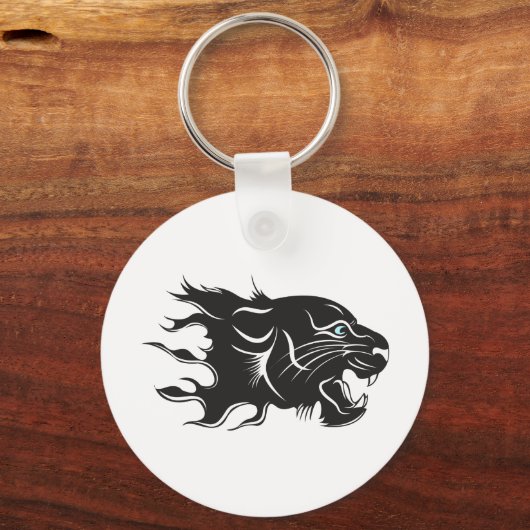 Black Panther Blue Eyes Sleutelhanger (Voorkant)