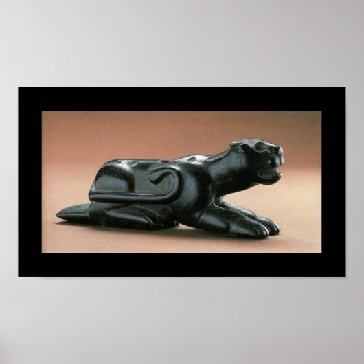 Black Panther Carved Native American Pipe Poster (Voorkant)