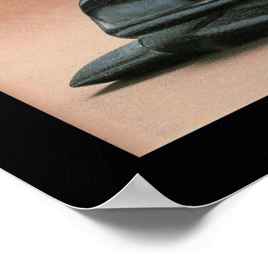 Black Panther Carved Native American Pipe Poster (Hoek)