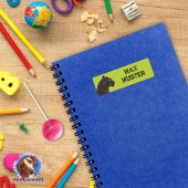 Black Panther Cat - groen · waterdicht Etiket