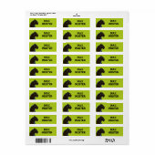 Black Panther Cat - groen · waterdicht Etiket (Full Sheet)