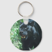 Black Panther Cat Sleutelhanger (Voorkant)