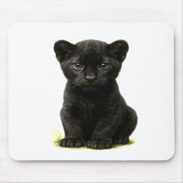 Black Panther Cub met grote ogen Muismat