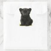 Black Panther Cub met grote ogen Ronde Sticker (Tas)