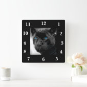 BLACK PANTHER DESIGN WALL CLOCK VIERKANTE KLOK (Huis)