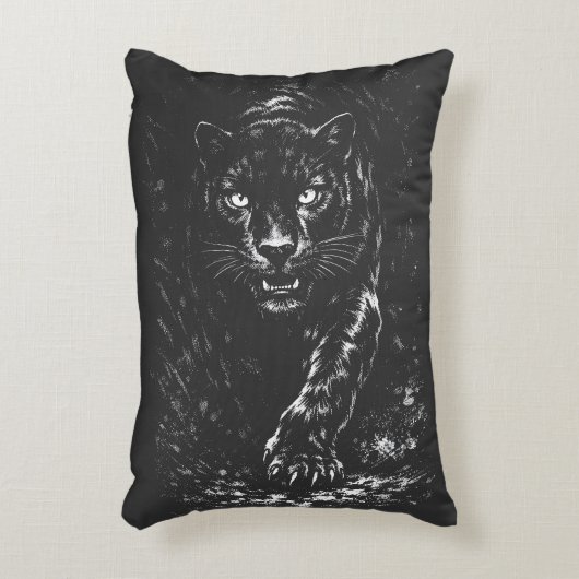 Black Panther — door BurnsInHell Accent Kussen (Voorkant(Verticaal))