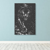 Black Panther — door BurnsInHell Canvas Afdruk (Insitu (Houten vloer))