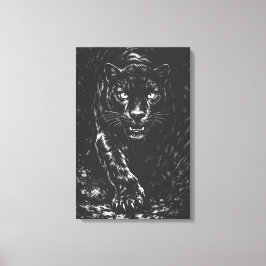 Black Panther — door BurnsInHell Canvas Afdruk