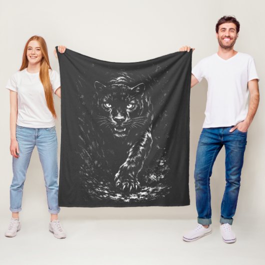 Black Panther — door BurnsInHell Fleece Deken (In situ)
