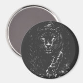 Black Panther — door BurnsInHell Magneet (Voorkant / Achterkant)