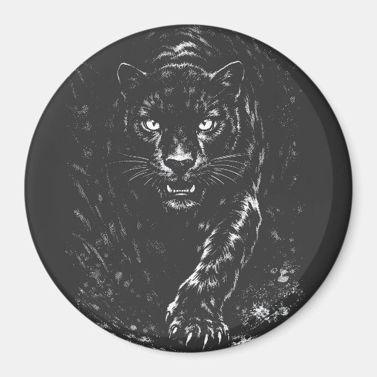 Black Panther — door BurnsInHell Magneet (Voorkant)