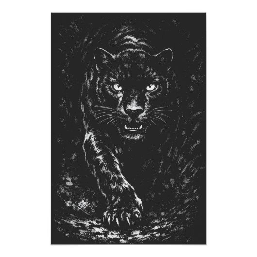 Black Panther — door BurnsInHell Perfect Poster (Voorkant)