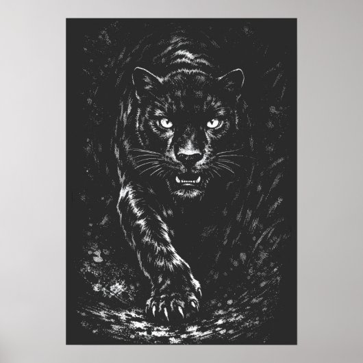Black Panther — door BurnsInHell Poster (Voorkant)