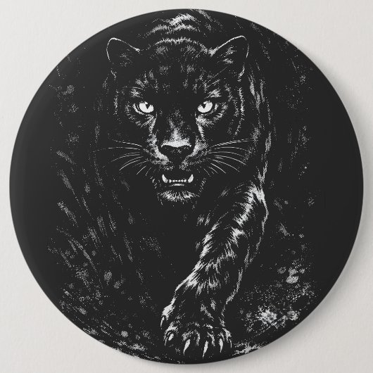 Black Panther — door BurnsInHell Ronde Button 6,0 Cm (Voorkant)