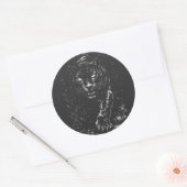 Black Panther — door BurnsInHell Ronde Sticker (Envelop)