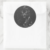 Black Panther — door BurnsInHell Ronde Sticker (Tas)