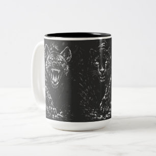 Black Panther — door BurnsInHell Tweekleurige Koffiemok