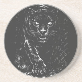 Black Panther — door BurnsInHell Zandsteen Onderzetter