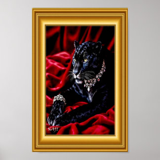 Black Panther Elegantie – Luxe Wilde Dieren Kunst Poster