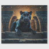 Black Panther en de Thaise tempel Cadeaupapier (Vlak)