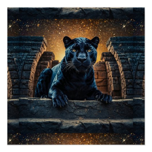 Black Panther en de Thaise tempel Perfect Poster (Voorkant)