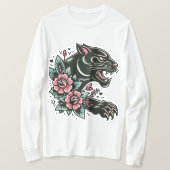 Black Panther Flower T-shirt (Design voorkant)