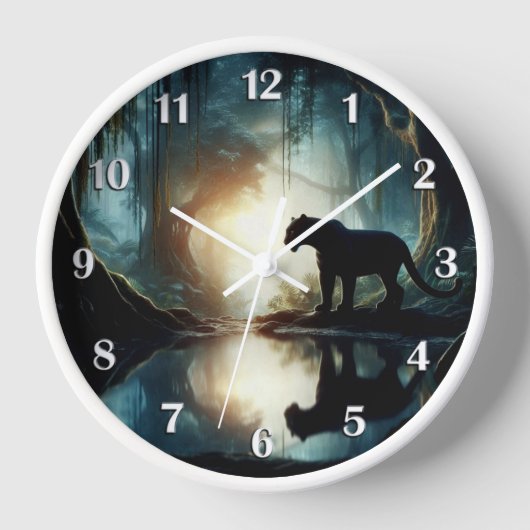 Black Panther gereflecteerd in witte nummers (Voorkant)