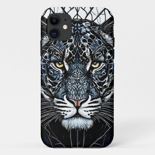 Black Panther glas in lood Kleurrijk Glas in Lood Case-Mate iPhone Case (Achterkant)