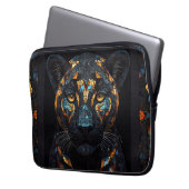 Black Panther Glas in lood Mozaïek Laptop Sleeve (Voorkant Links)