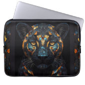 Black Panther Glas in lood Mozaïek Laptop Sleeve (Voorkant)