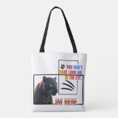 Black Panther Grafisch "Ik ben hier" Tote Bag (Achterkant)