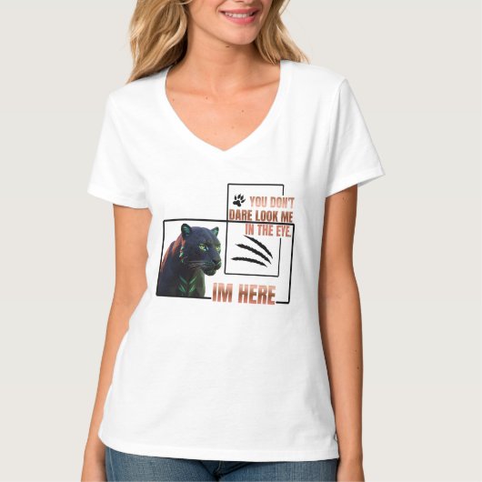 Black Panther Grafische "I'm Here" T-Shirt (Voorkant)