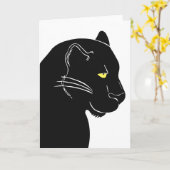 Black Panther Greeting Card Kaart (Gele Bloem)