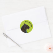 Black Panther - groen · rond Ronde Sticker (Envelop)