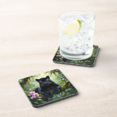 Black Panther in the Jungle Bier Onderzetter (Rechterzijde)