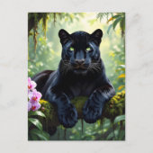 Black Panther in the Jungle Briefkaart (Voorkant)