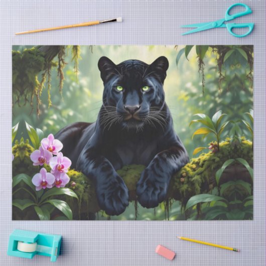 Black Panther in the Jungle Tissuepapier (Craft)